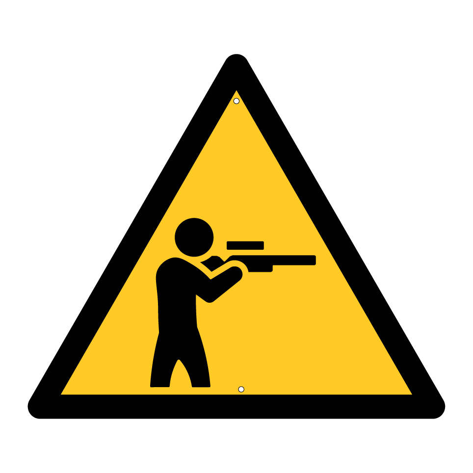 Warnung vor Schusswaffengefahr