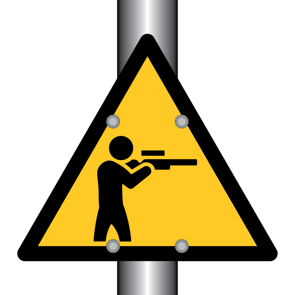 Warnung vor Schusswaffengefahr