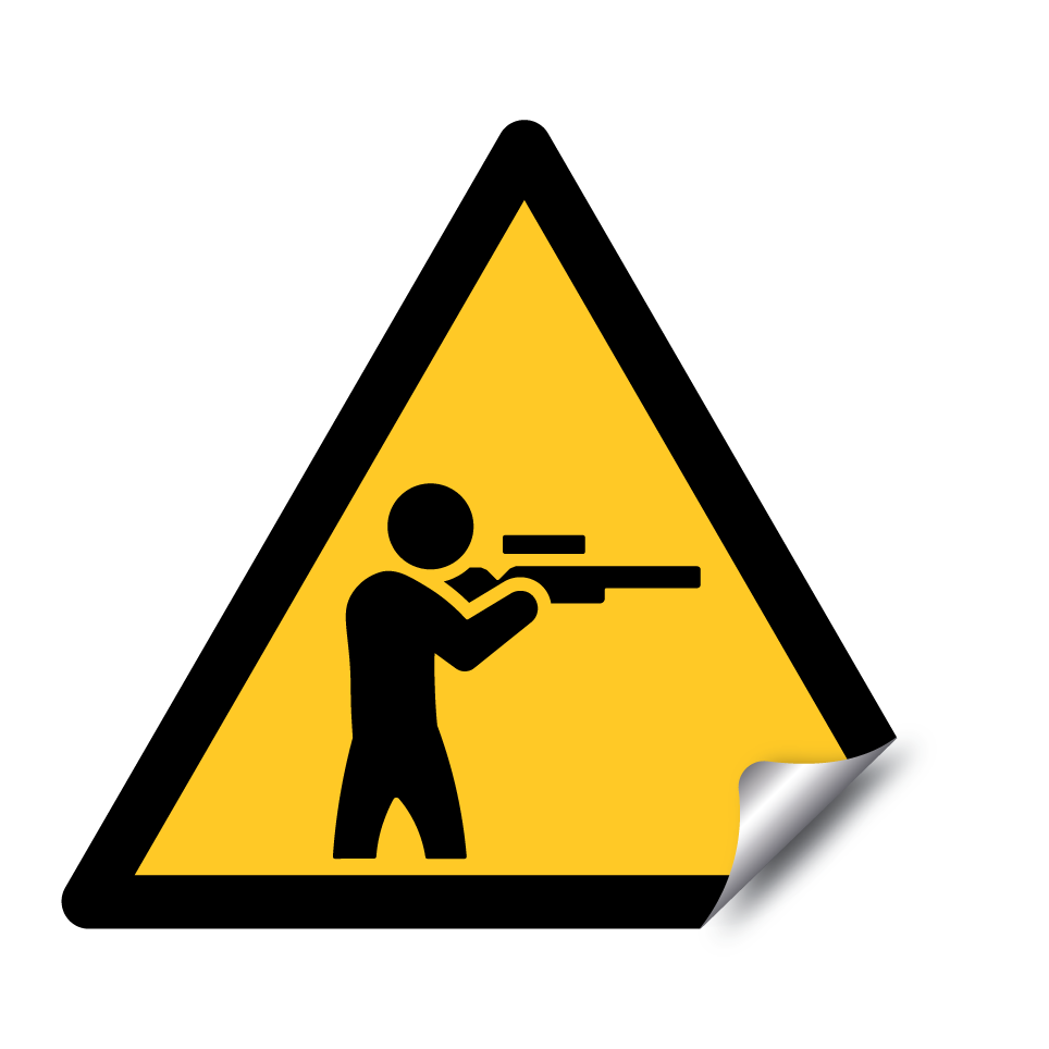 Warnung vor Schusswaffengefahr