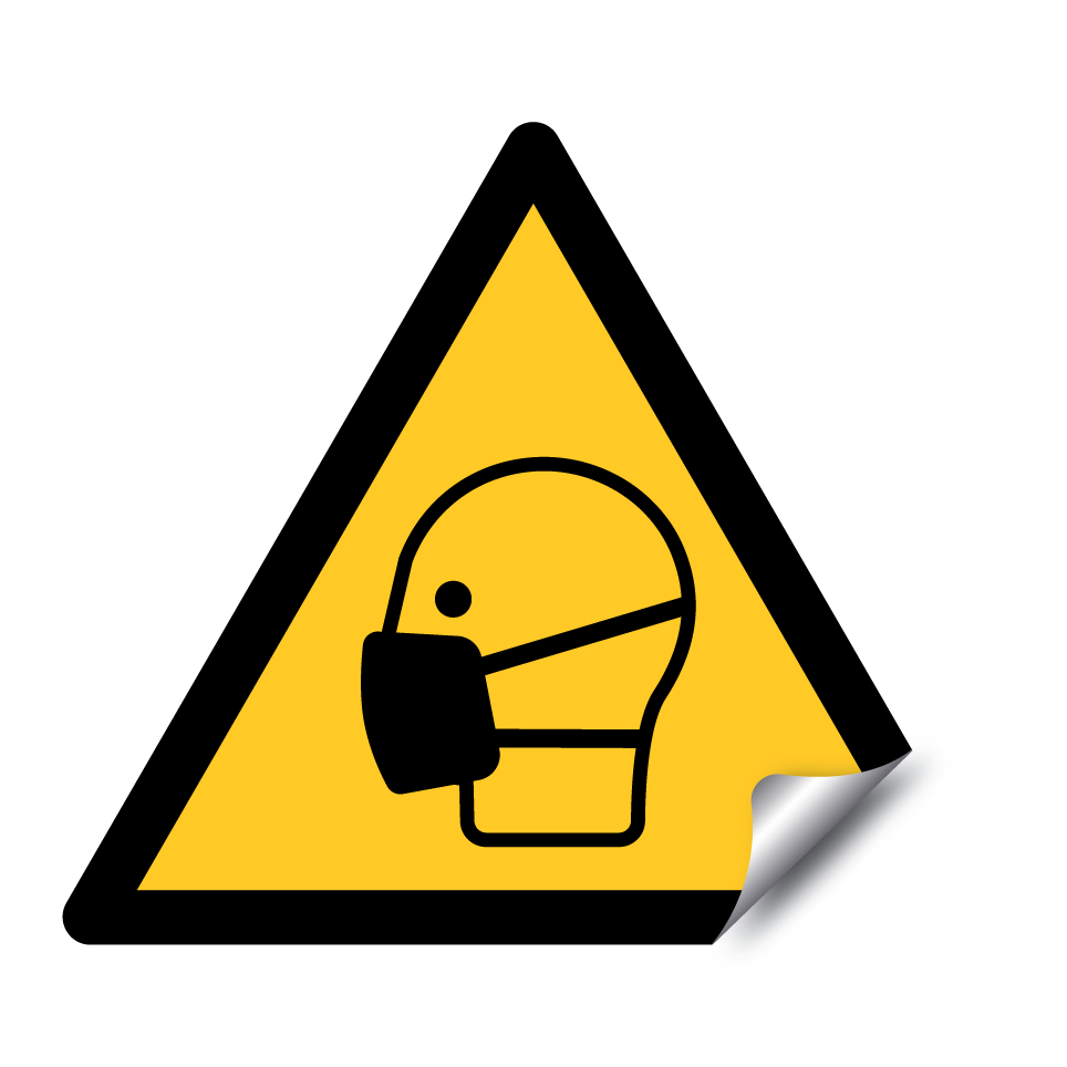 Warnung Maske tragen