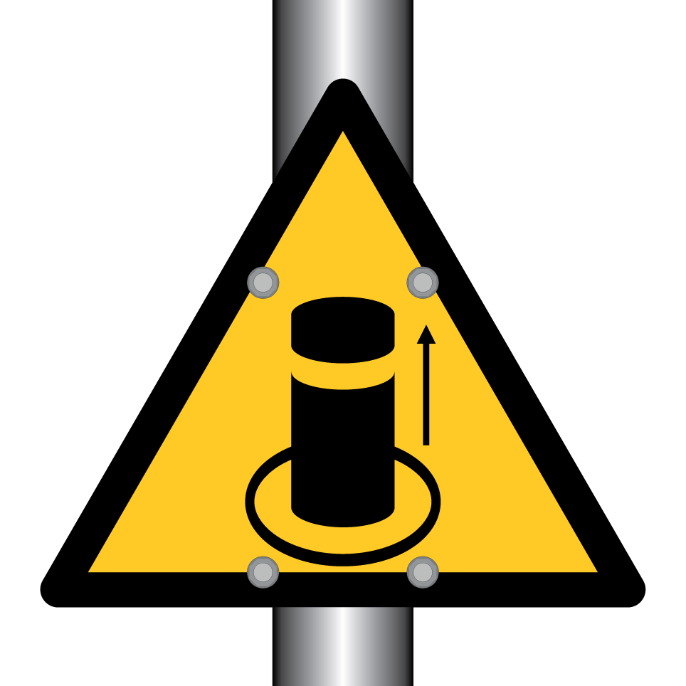 Warnung aufkommender Poller