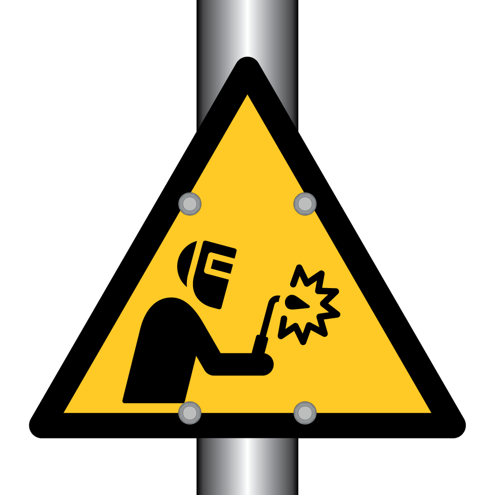 Warnung Schweißgefahr