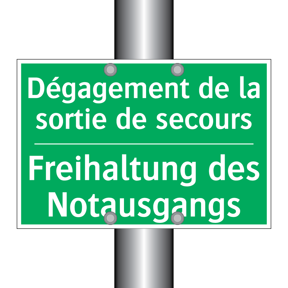 Freihaltung des Notausgangs - Dégagement de la sortie de secours /.../