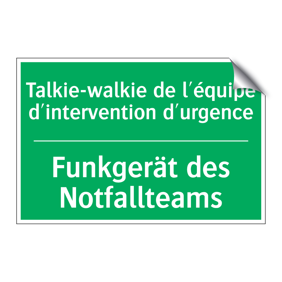 Funkgerät des Notfallteams - Talkie-walkie de l'équipe d'intervention  /.../