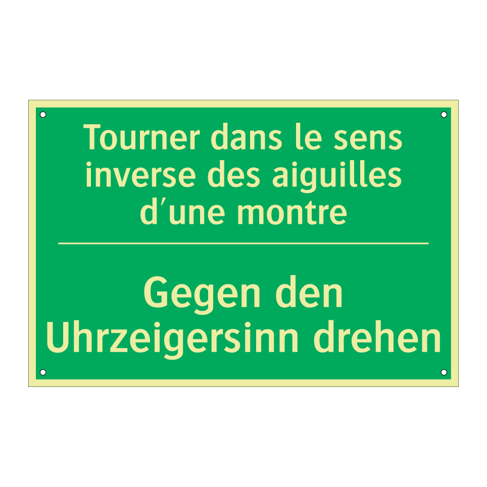 Gegen den Uhrzeigersinn drehen - Tourner dans le sens inverse des  /.../