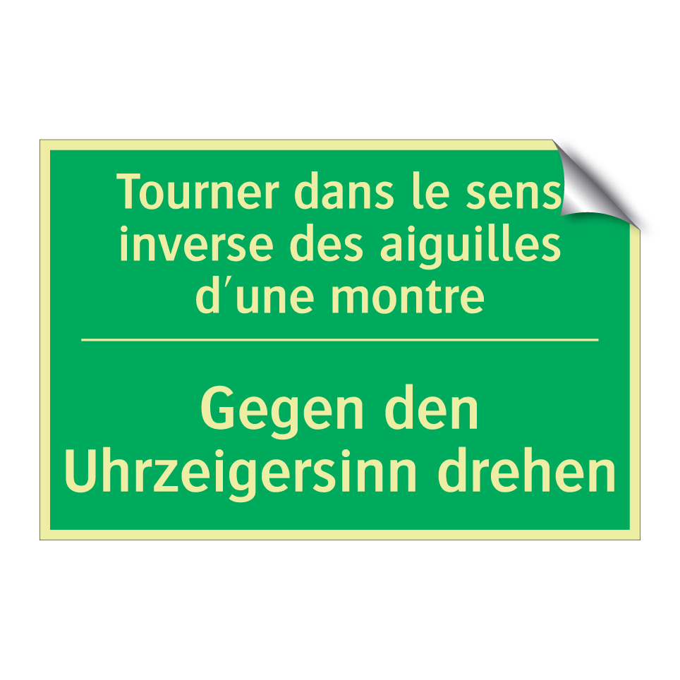 Gegen den Uhrzeigersinn drehen - Tourner dans le sens inverse des  /.../