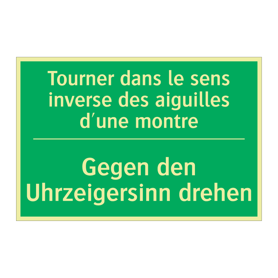 Gegen den Uhrzeigersinn drehen - Tourner dans le sens inverse des  /.../