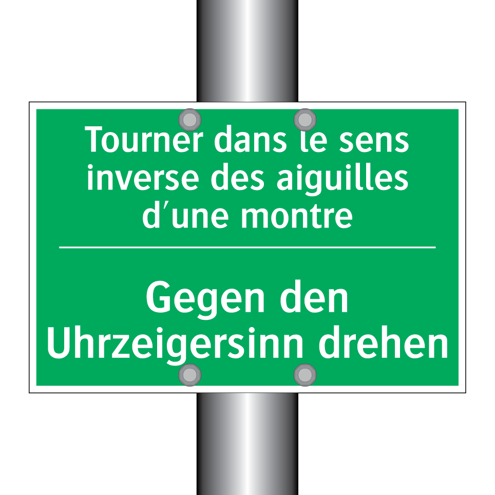 Gegen den Uhrzeigersinn drehen - Tourner dans le sens inverse des  /.../