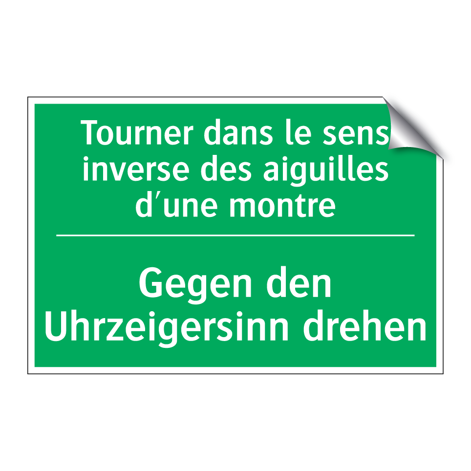 Gegen den Uhrzeigersinn drehen - Tourner dans le sens inverse des  /.../