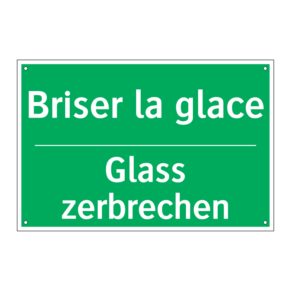 Glass zerbrechen - Briser la glace