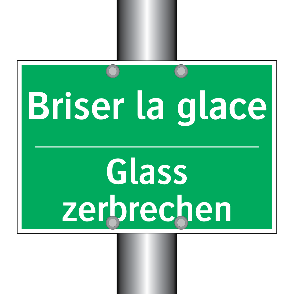 Glass zerbrechen - Briser la glace