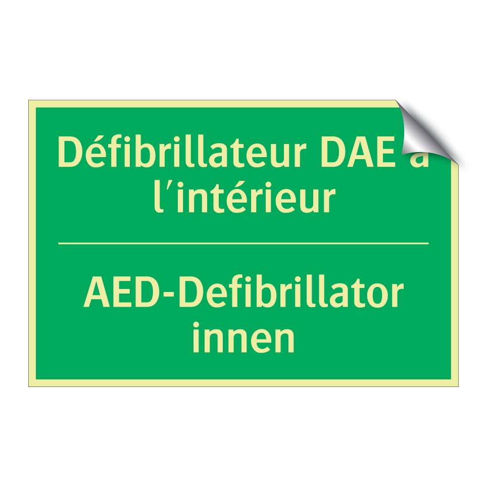 AED-Defibrillator innen - Défibrillateur DAE à l'intérieur /.../