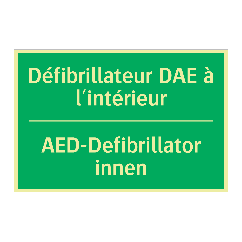 AED-Defibrillator innen - Défibrillateur DAE à l'intérieur /.../