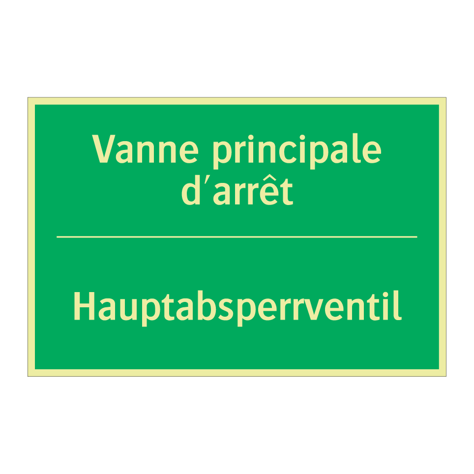 Hauptabsperrventil - Vanne principale d'arrêt