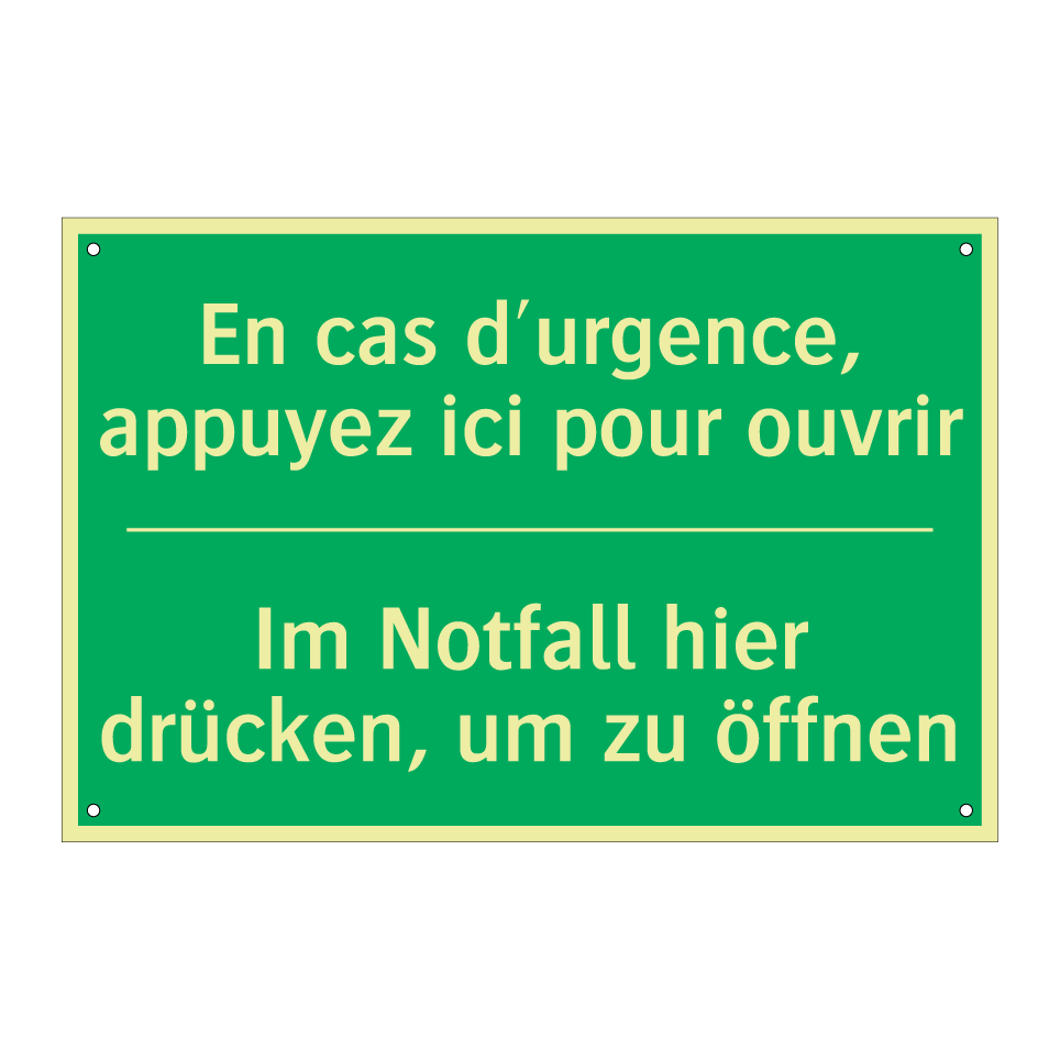Im Notfall hier drücken, um zu  /.../ - En cas d'urgence, appuyez ici  /.../