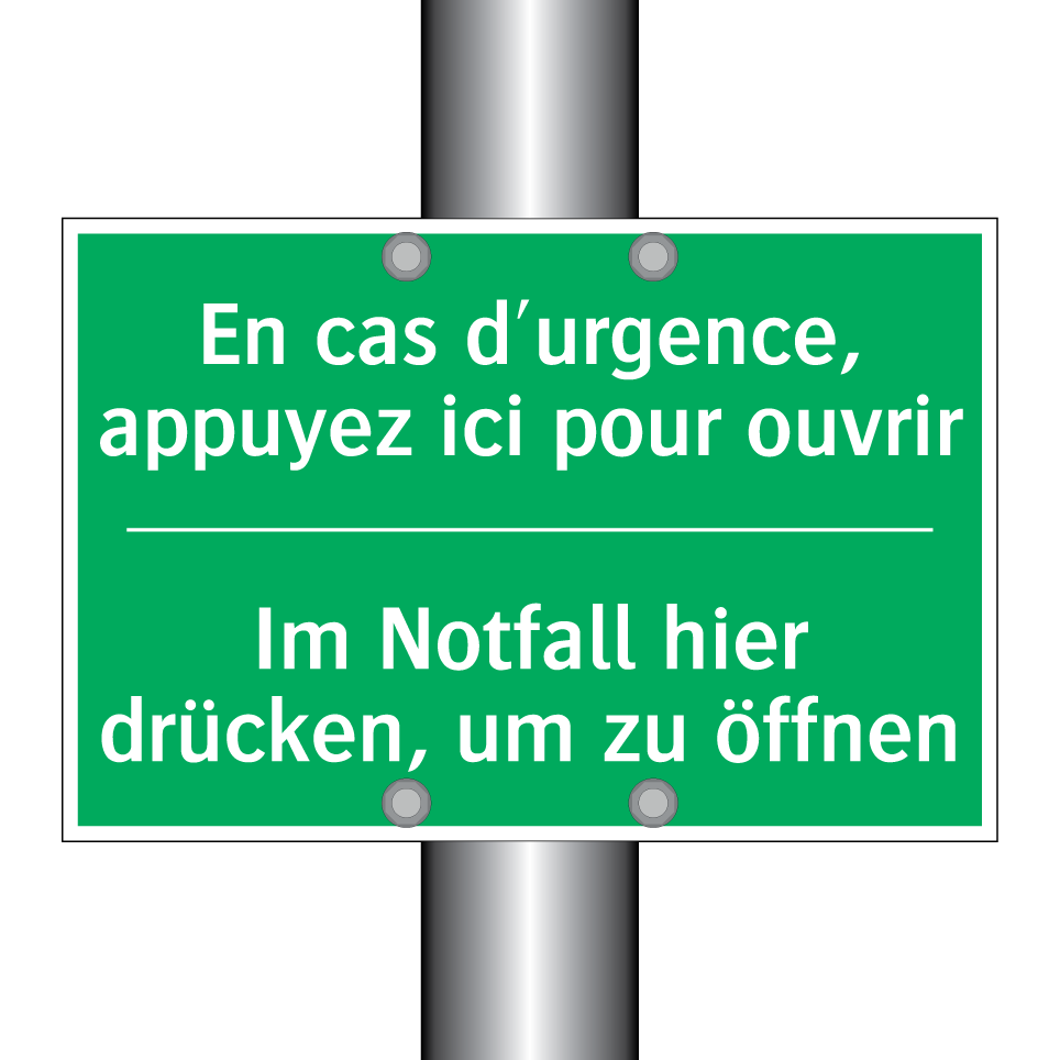Im Notfall hier drücken, um zu  /.../ - En cas d'urgence, appuyez ici  /.../