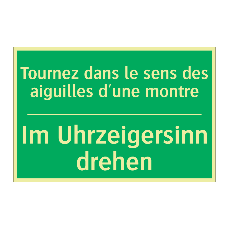Im Uhrzeigersinn drehen - Tournez dans le sens des aiguilles  /.../