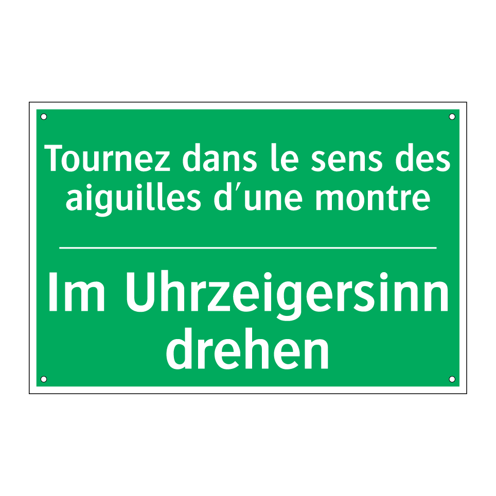 Im Uhrzeigersinn drehen - Tournez dans le sens des aiguilles  /.../