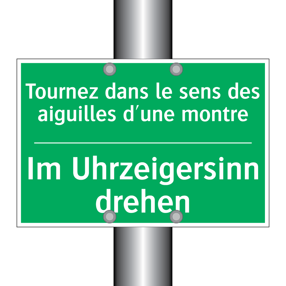 Im Uhrzeigersinn drehen - Tournez dans le sens des aiguilles  /.../