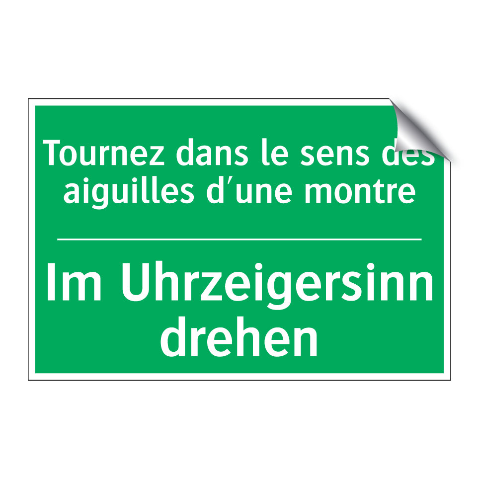 Im Uhrzeigersinn drehen - Tournez dans le sens des aiguilles  /.../