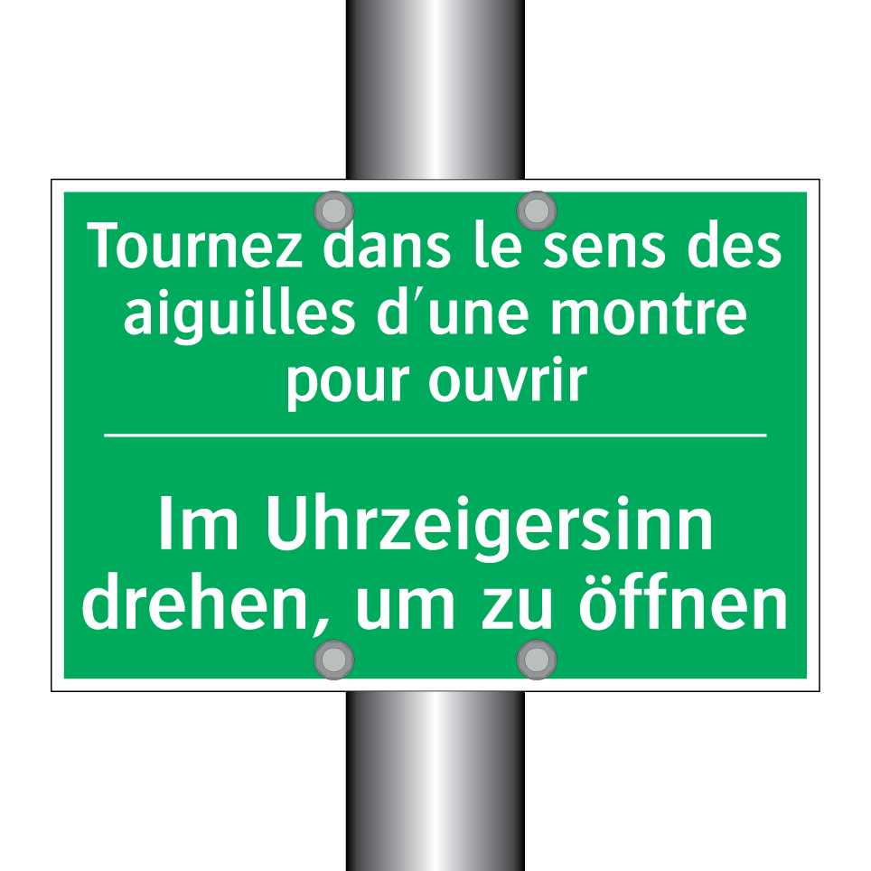 Im Uhrzeigersinn drehen, um zu  /.../ - Tournez dans le sens des aiguilles  /.../
