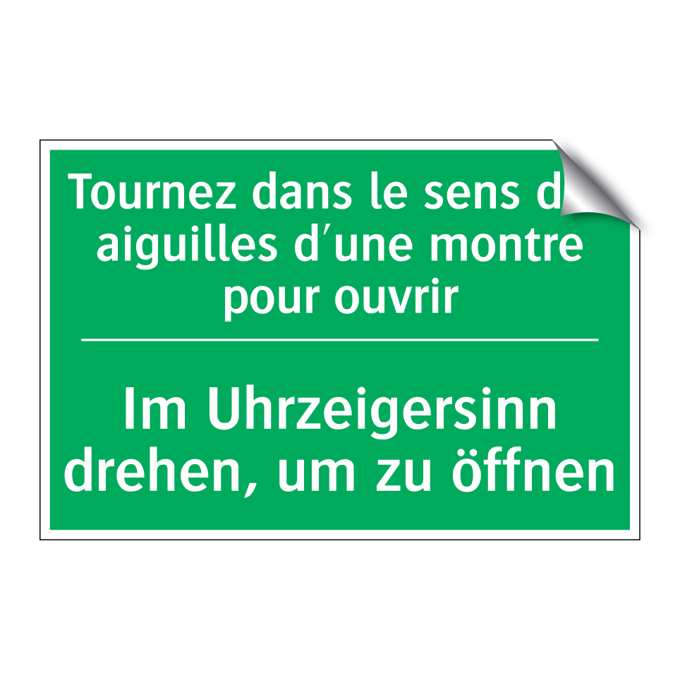 Im Uhrzeigersinn drehen, um zu  /.../ - Tournez dans le sens des aiguilles  /.../
