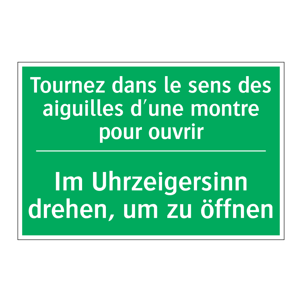 Im Uhrzeigersinn drehen, um zu  /.../ - Tournez dans le sens des aiguilles  /.../