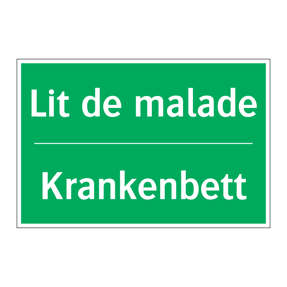 Krankenbett - Lit de malade