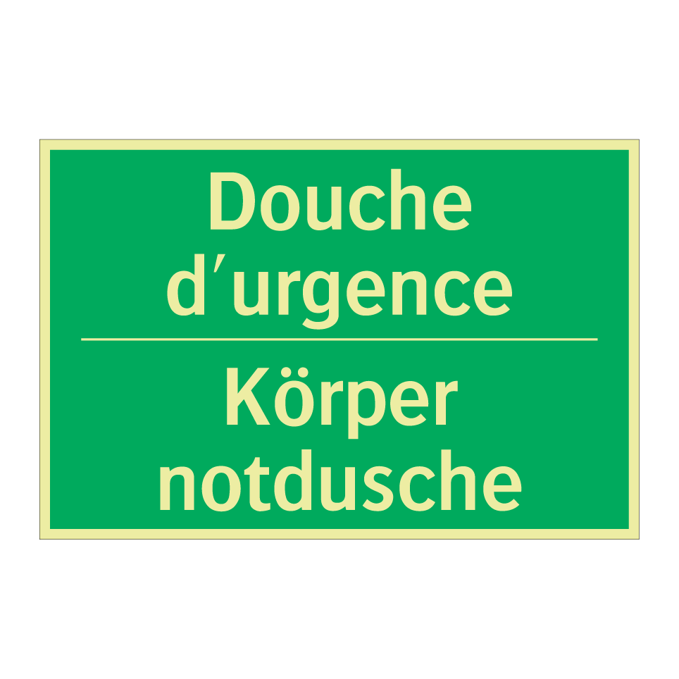 Körper notdusche - Douche d'urgence