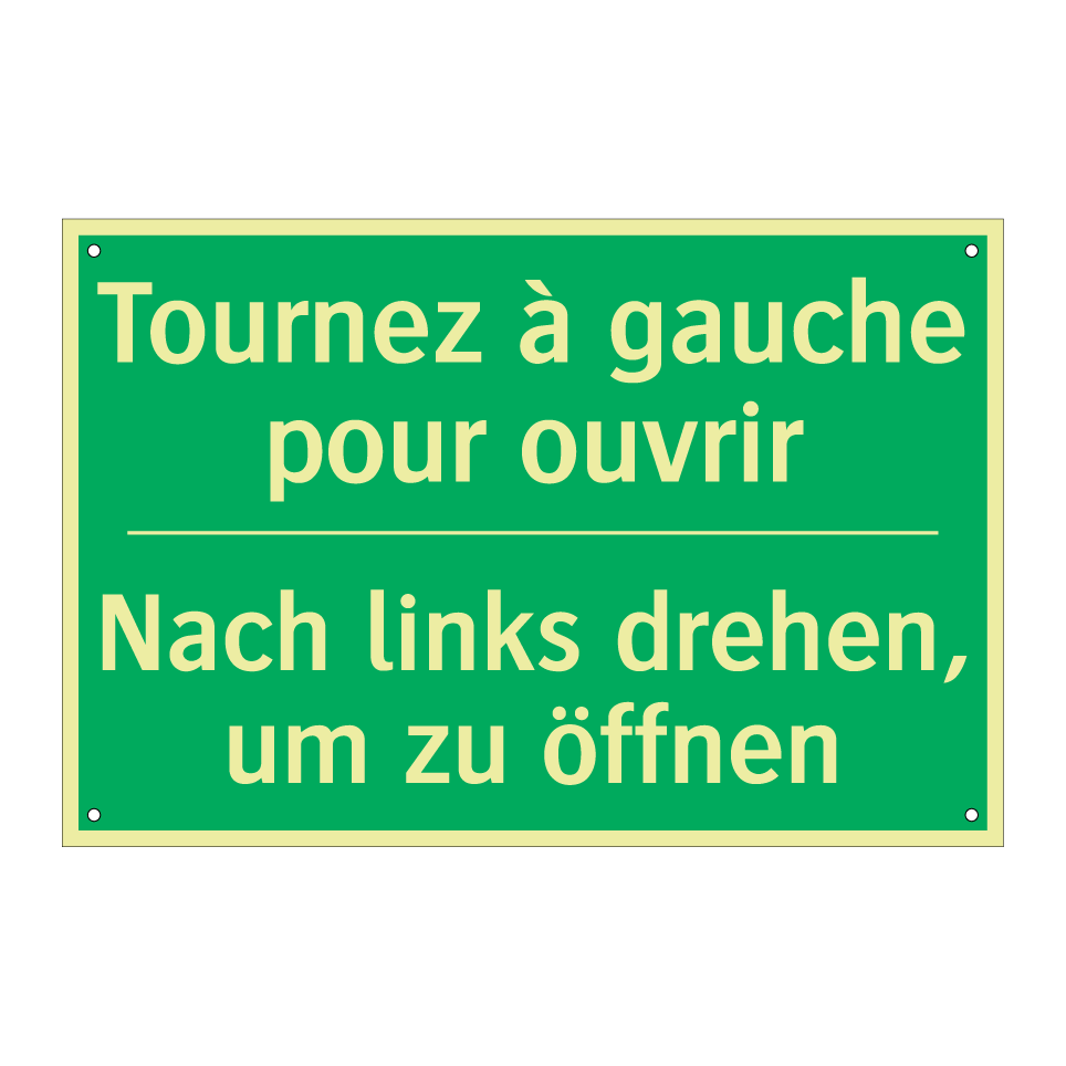 Nach links drehen, um zu öffnen /.../ - Tournez à gauche pour ouvrir