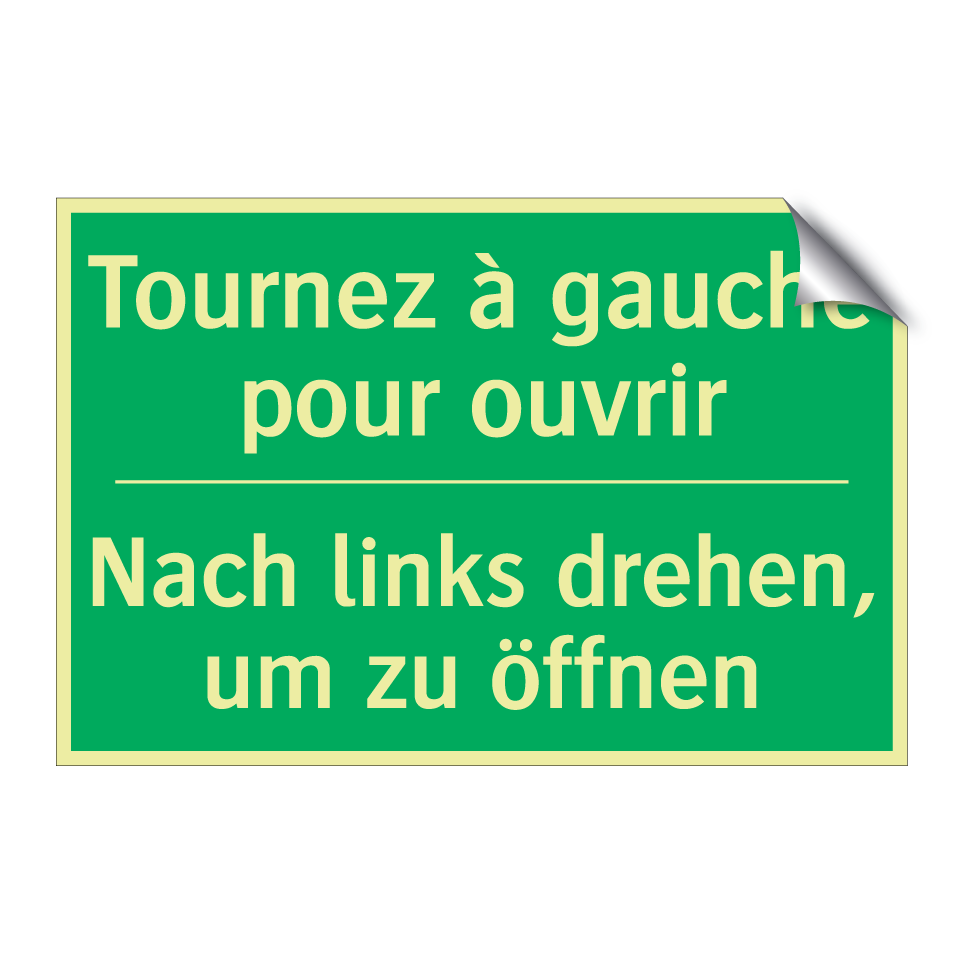Nach links drehen, um zu öffnen /.../ - Tournez à gauche pour ouvrir