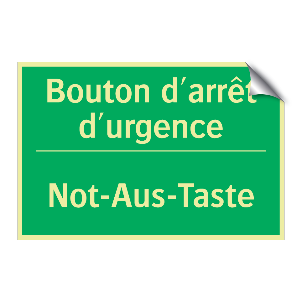 Not-Aus-Taste - Bouton d'arrêt d'urgence