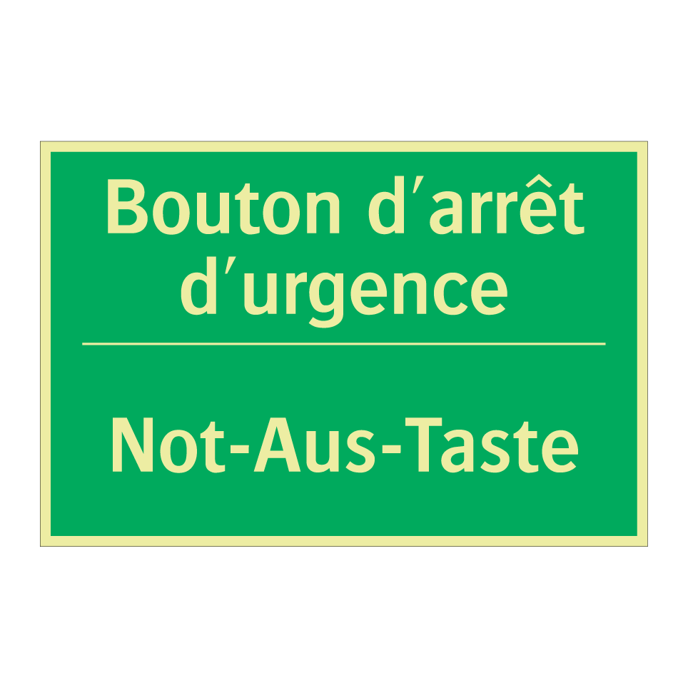 Not-Aus-Taste - Bouton d'arrêt d'urgence