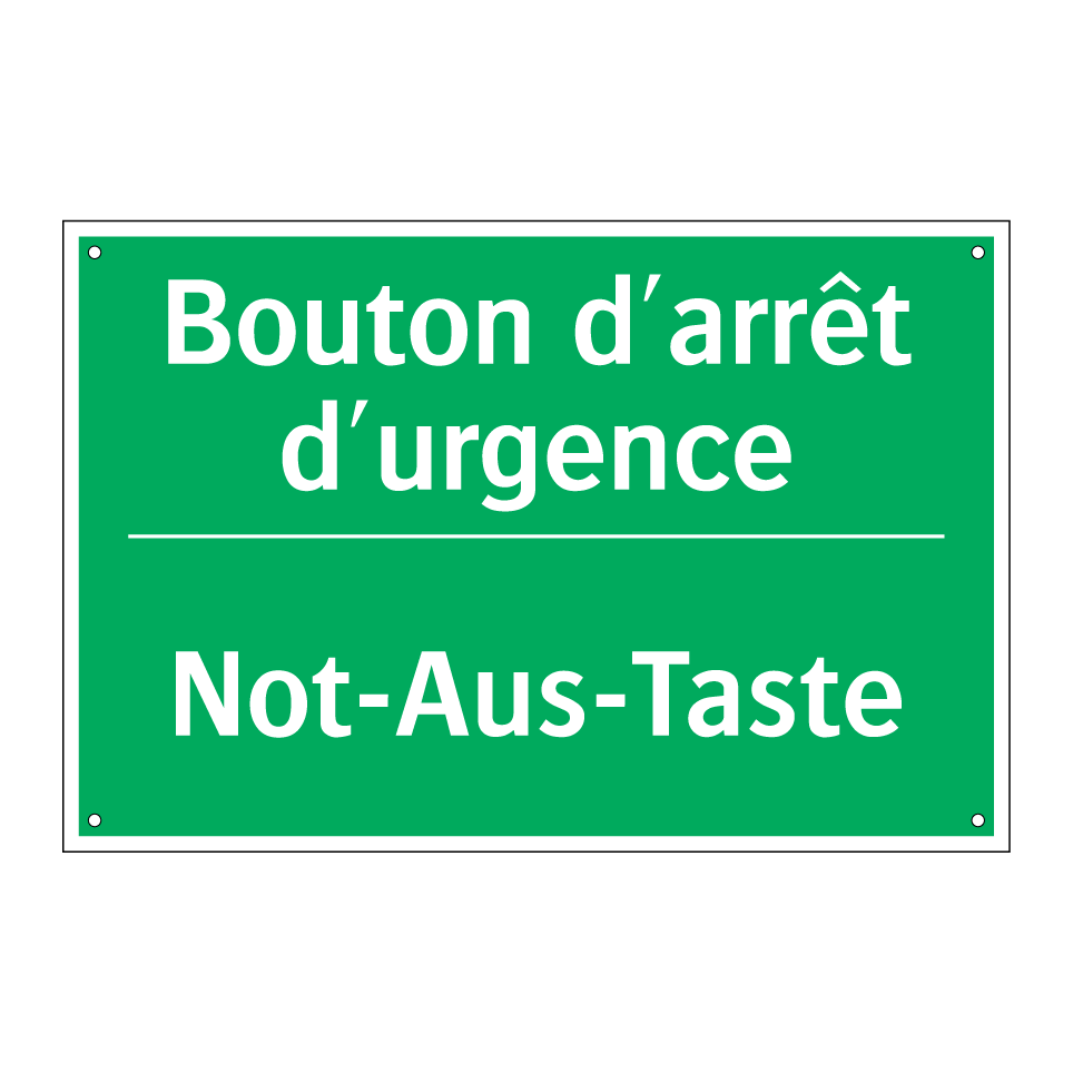 Not-Aus-Taste - Bouton d'arrêt d'urgence