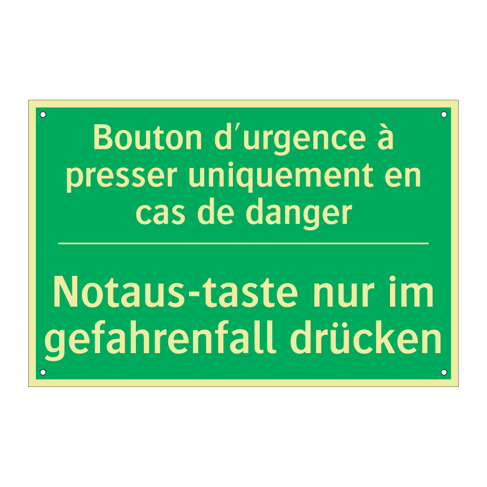 Notaus-taste nur im gefahrenfall  /.../ - Bouton d'urgence à presser uniquement  /.../