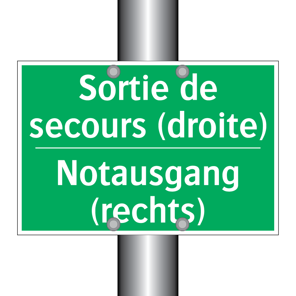 Notausgang (rechts) - Sortie de secours (droite)