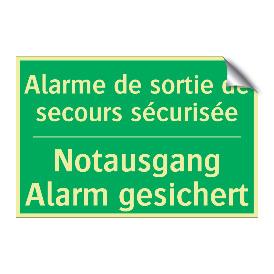 Notausgang Alarm gesichert - Alarme de sortie de secours sécurisée /.../