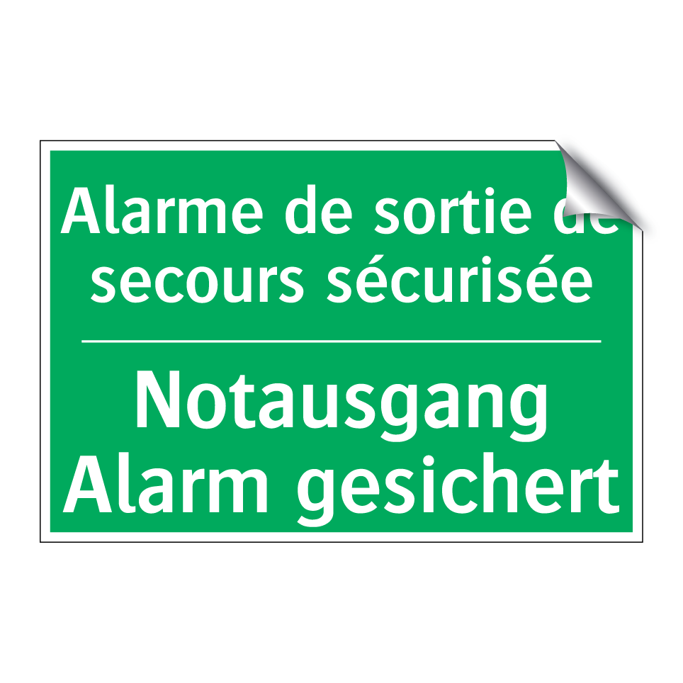 Notausgang Alarm gesichert - Alarme de sortie de secours sécurisée /.../