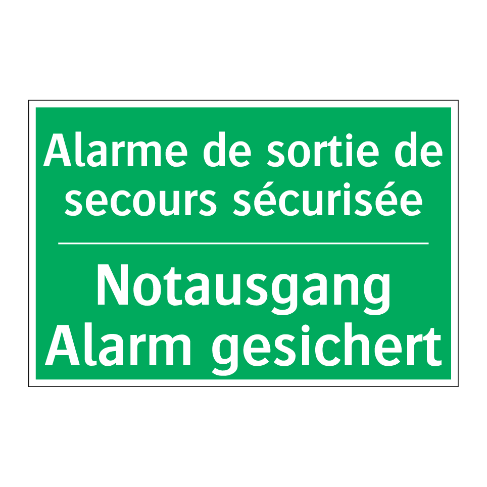 Notausgang Alarm gesichert - Alarme de sortie de secours sécurisée /.../