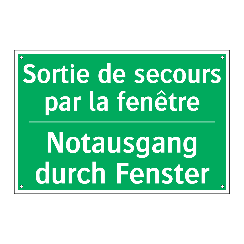Notausgang durch Fenster - Sortie de secours par la fenêtre /.../