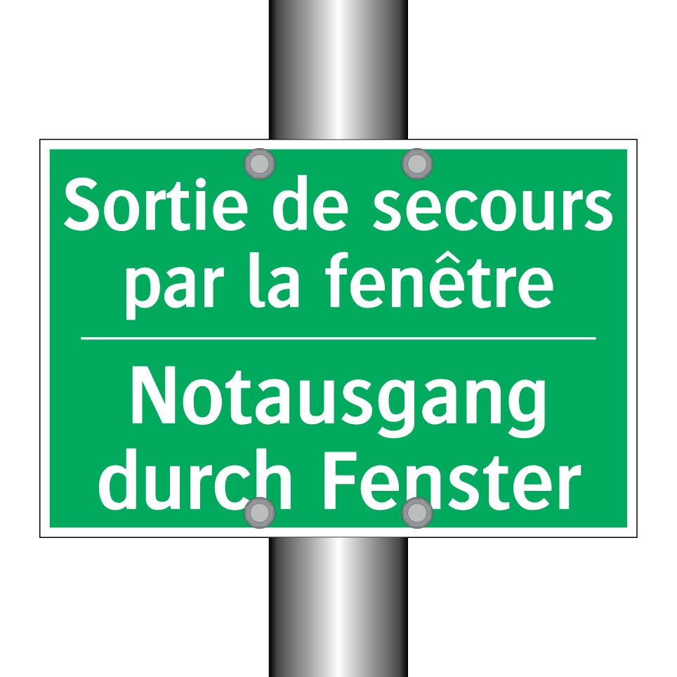 Notausgang durch Fenster - Sortie de secours par la fenêtre /.../