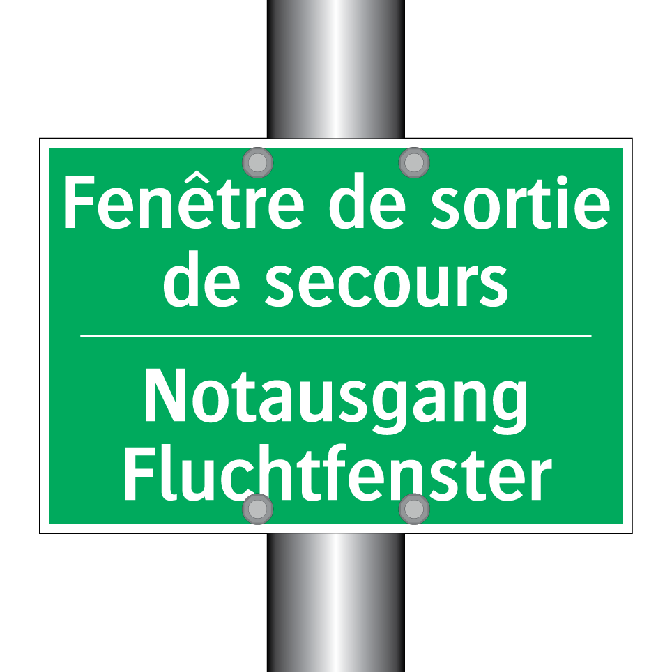 Notausgang Fluchtfenster - Fenêtre de sortie de secours
