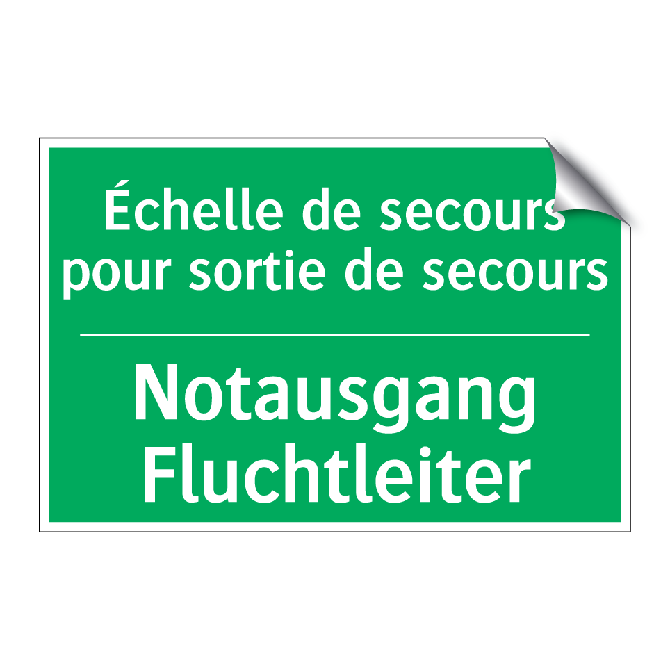 Notausgang Fluchtleiter - Échelle de secours pour sortie  /.../