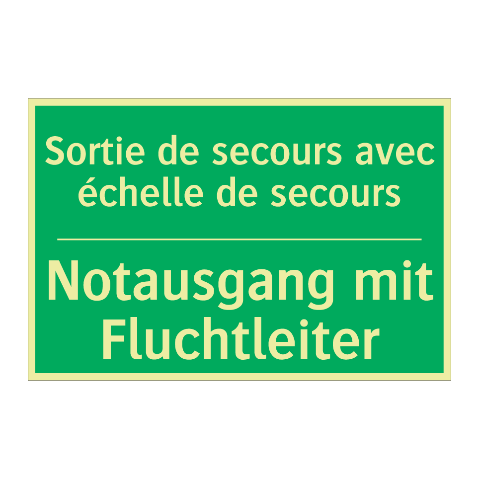Notausgang mit Fluchtleiter - Sortie de secours avec échelle  /.../