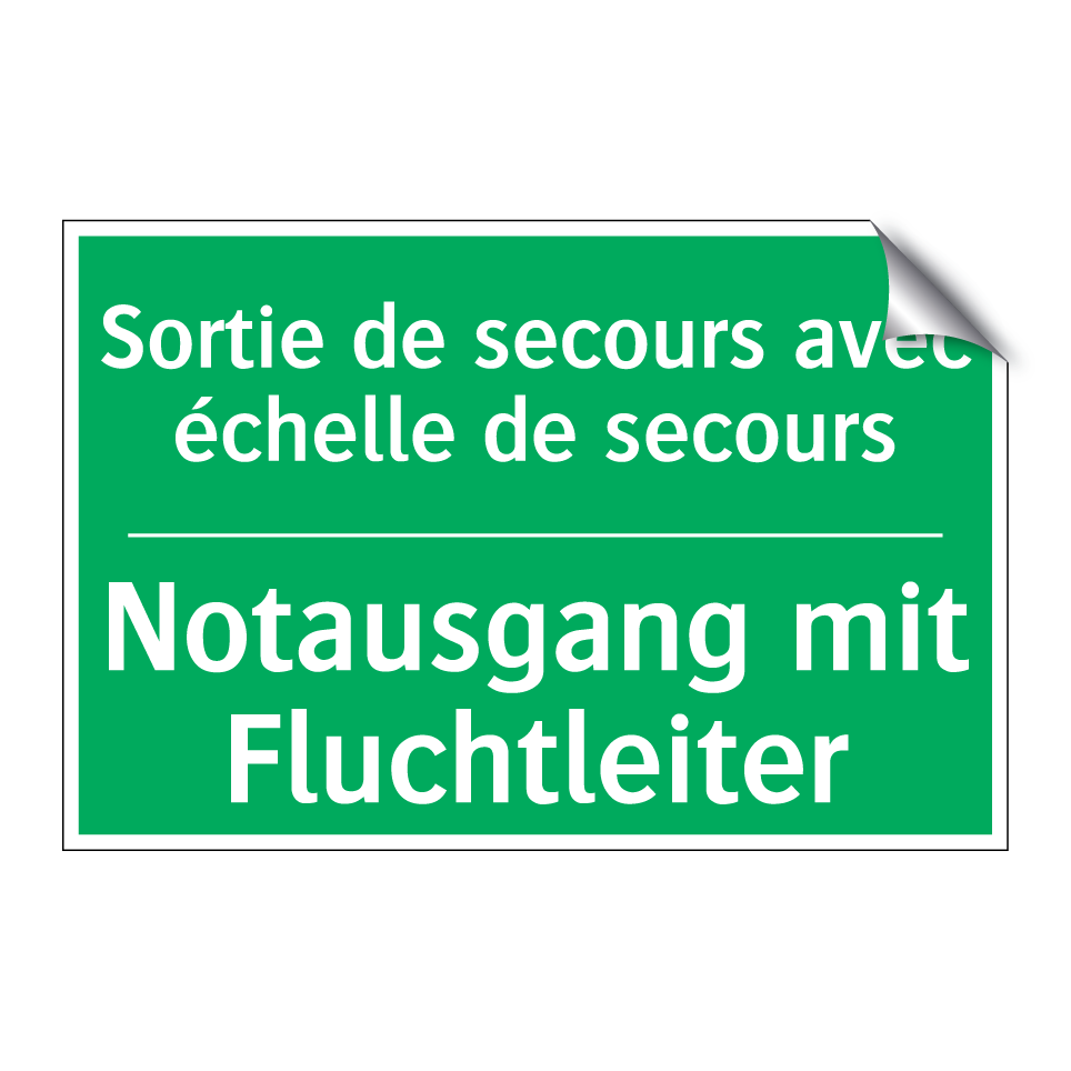 Notausgang mit Fluchtleiter - Sortie de secours avec échelle  /.../