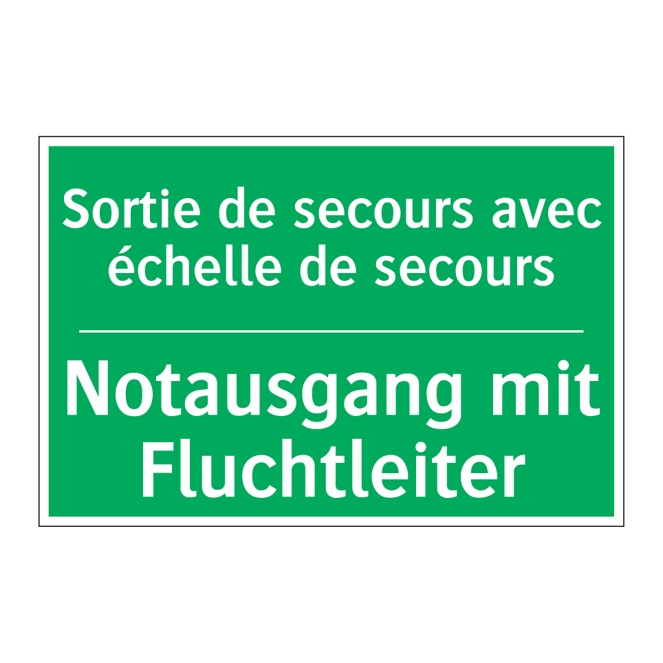 Notausgang mit Fluchtleiter - Sortie de secours avec échelle  /.../