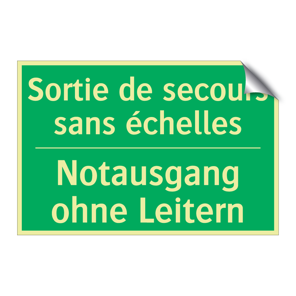 Notausgang ohne Leitern - Sortie de secours sans échelles /.../
