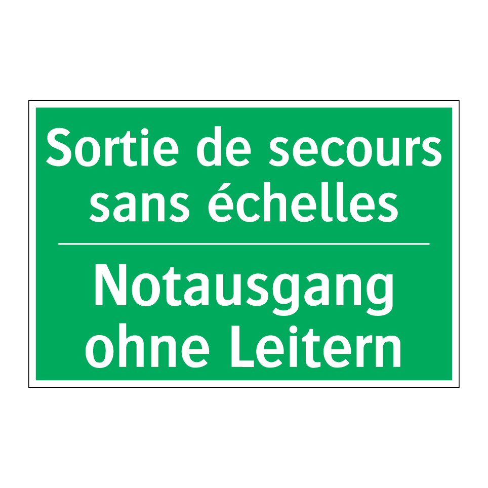 Notausgang ohne Leitern - Sortie de secours sans échelles /.../