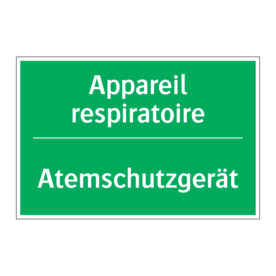 Atemschutzgerät - Appareil respiratoire