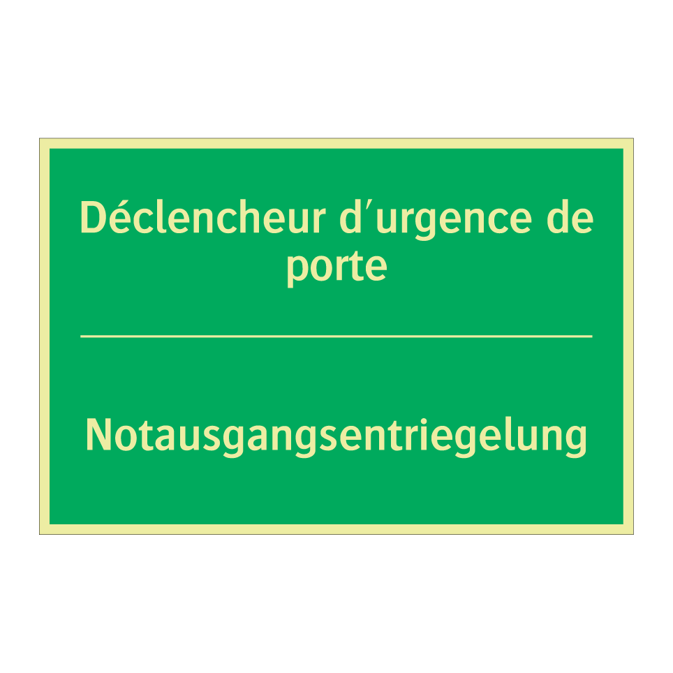 Notausgangsentriegelung - Déclencheur d'urgence de porte